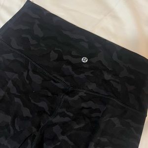Black and gray camouflage Lululemon leggings